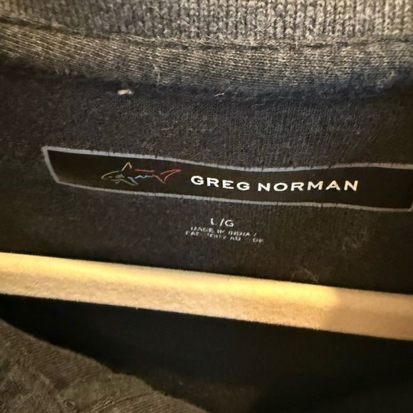 Greg Norman Grey Black Long Sleeve Quarter Zip Pullover Men’s Size Large - Picture 3 of 3